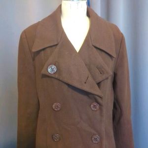 🧥 80's Vintage Brown Peacoat